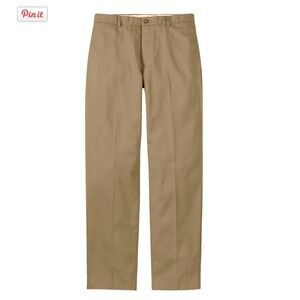 L.L.Bean Dress Chino Dark Khaki Size 35x29 NWT